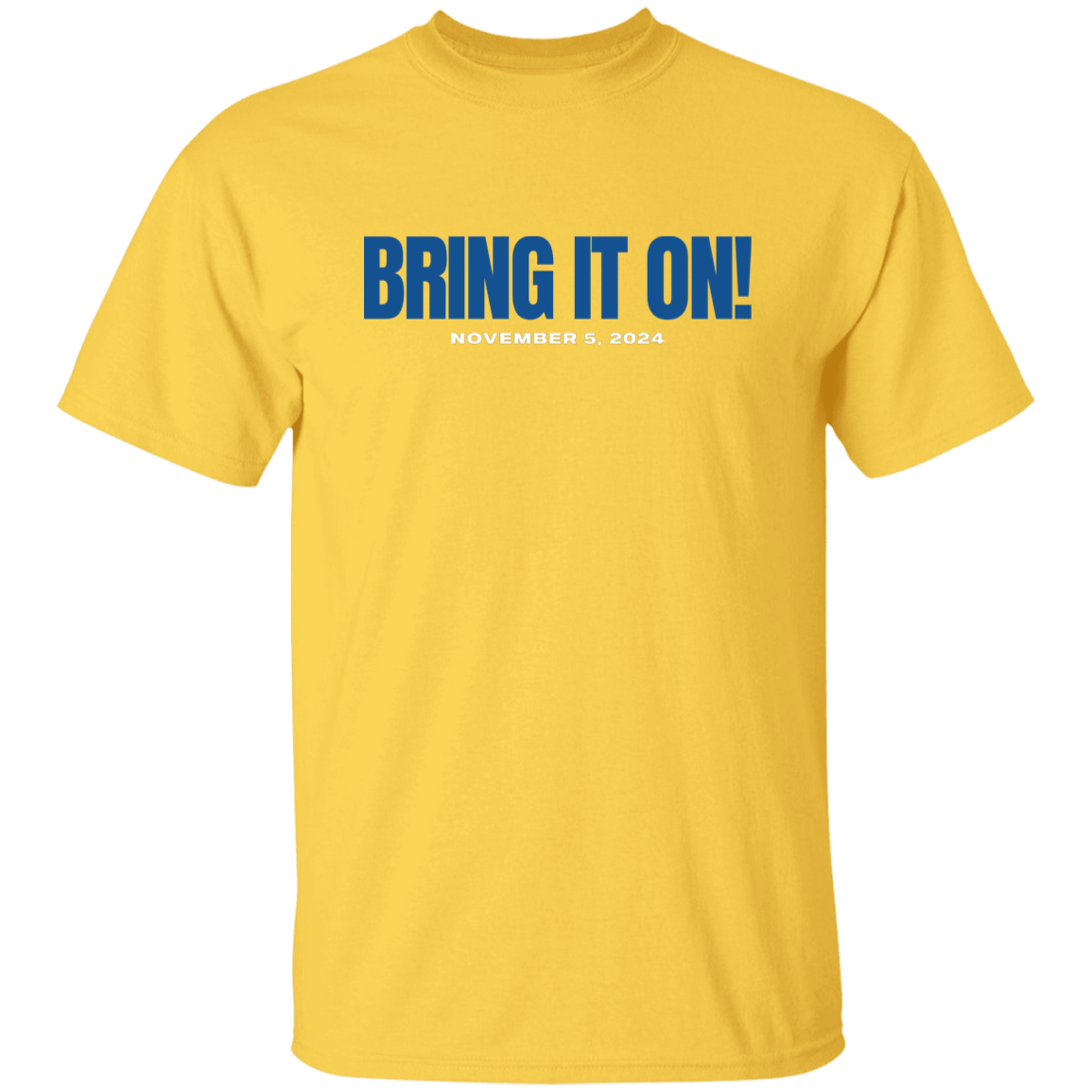 BRING IT ON BLUE FONT TEE