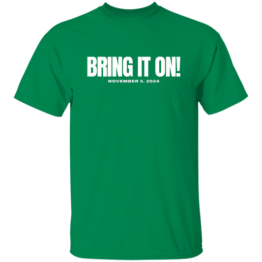 BRING IT ON WHITE FONT TEE