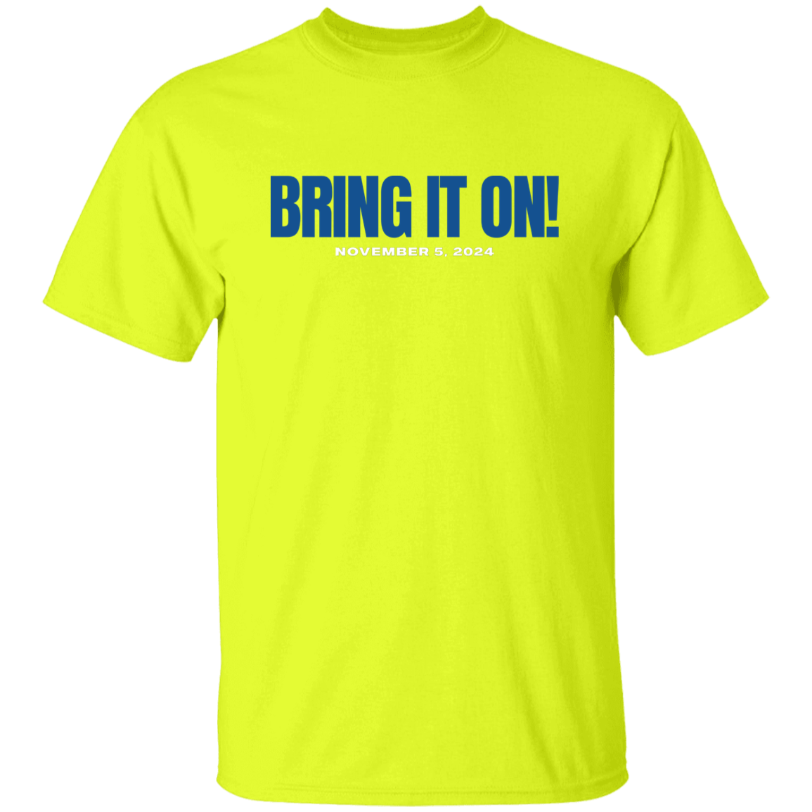BRING IT ON BLUE FONT TEE