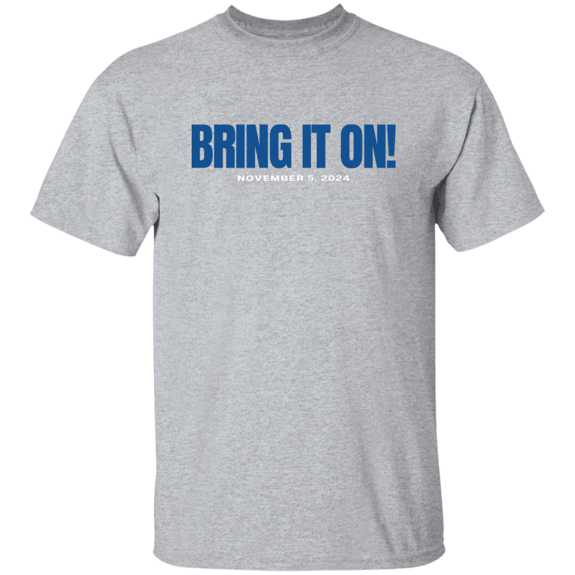 BRING IT ON BLUE FONT TEE