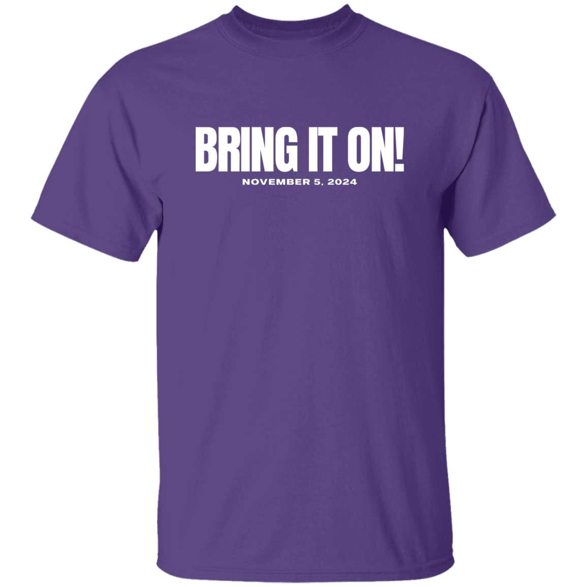 BRING IT ON WHITE FONT TEE