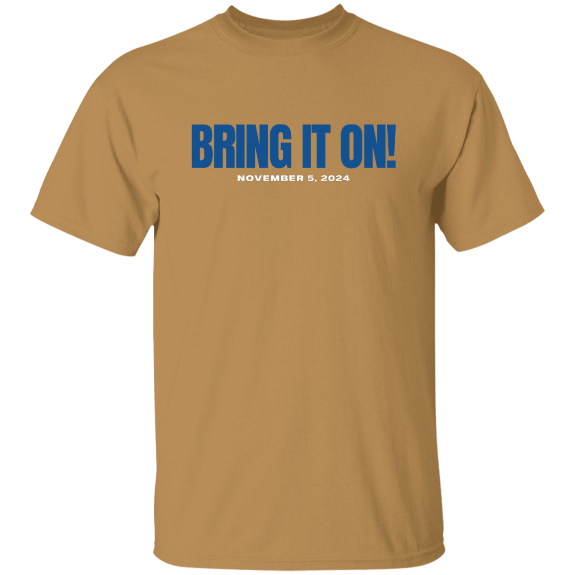 BRING IT ON BLUE FONT TEE