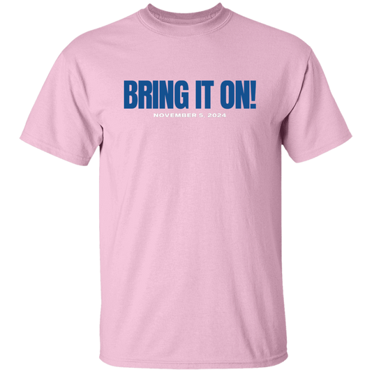 BRING IT ON BLUE FONT TEE